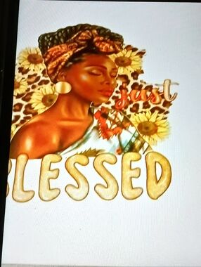 Just Blessed Graphic Tee Art - Sunflower & Leopard Headwrap Tote Bag